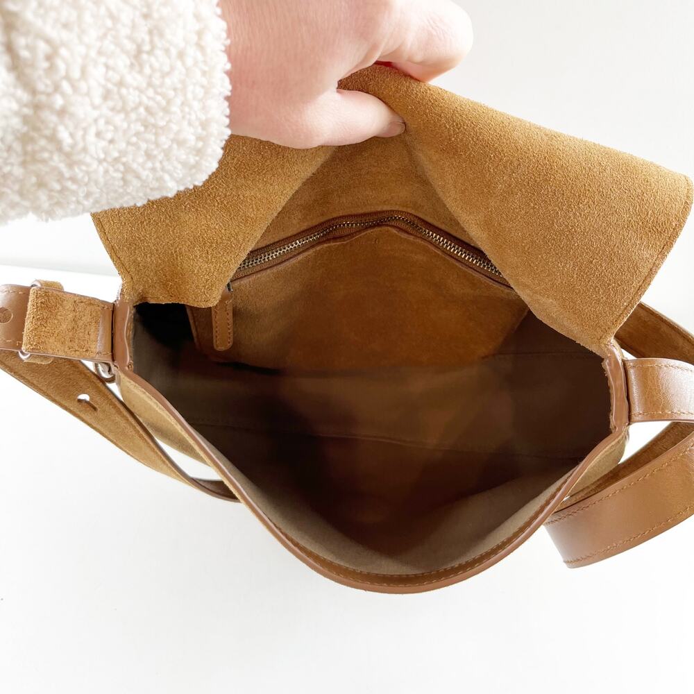 Madewell Suede Crossbody Saddle Bag in Brown - Picture 9 of 11